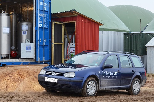 First Car on Biomethane NeoZeo Latvia